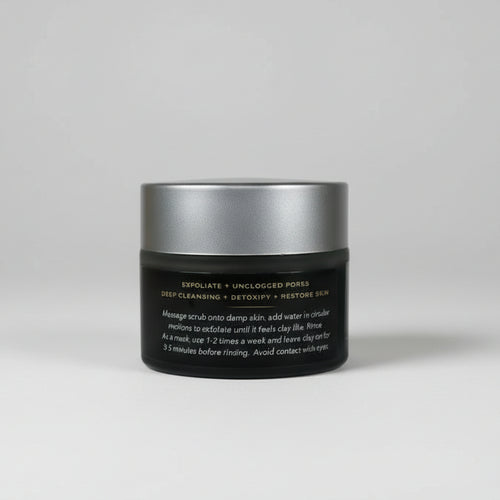 Charcoal Hemp Face Scrub + Clay Mask